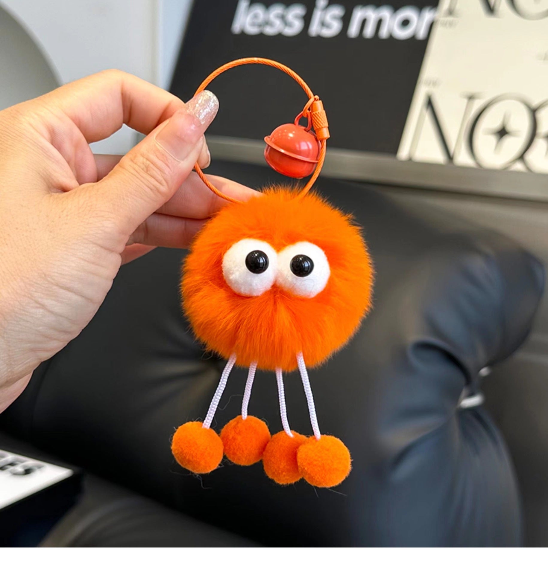 Wholesale Colorful Plush Pom Keychain